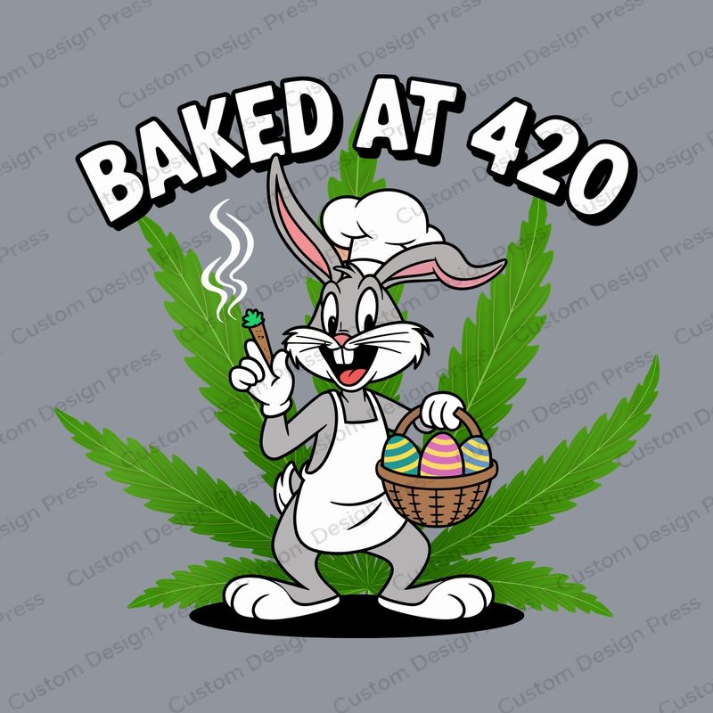 Baked at 420 Easter Bunny PNG – Digital Download