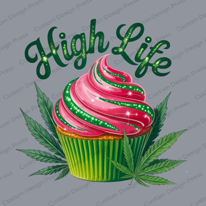 High Life Cannabis Cupcake PNG – Digital Download