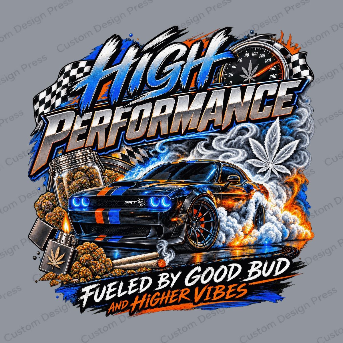 High Performance Muscle Car PNG – Digital Download