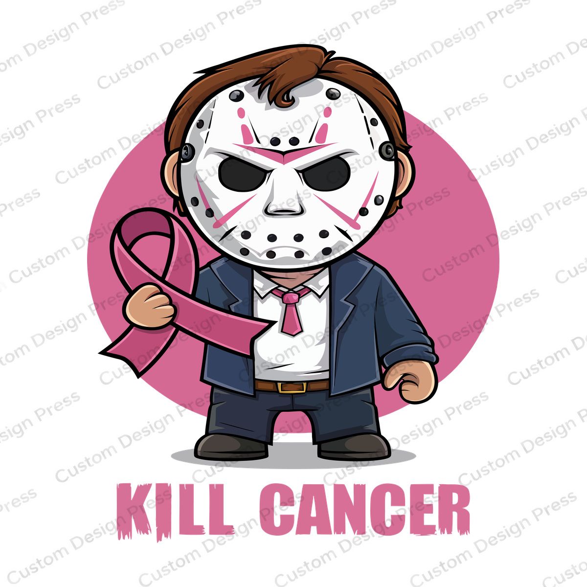 Kill Cancer Masked Character PNG – Digital Download