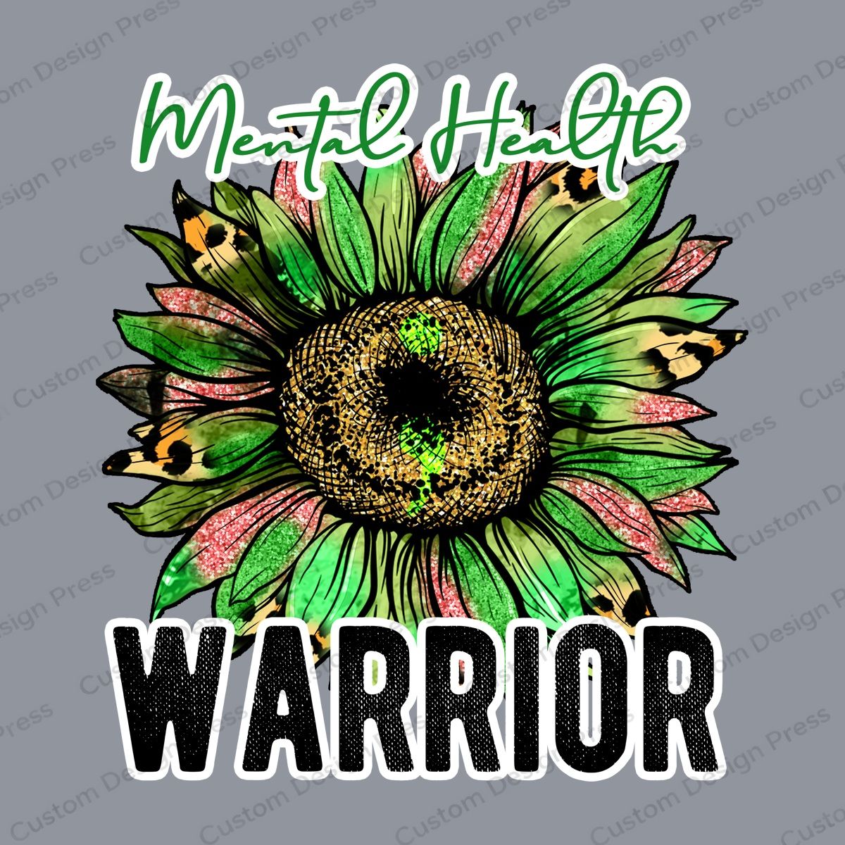 Mental Health Warrior Sunflower PNG – Digital Download