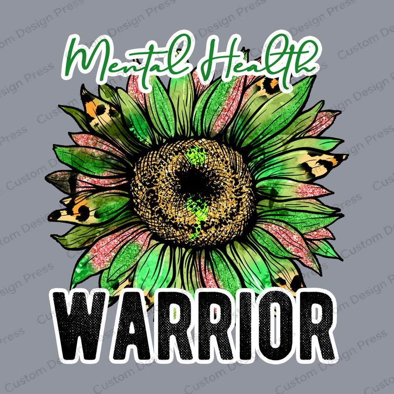 Mental Health Warrior Sunflower PNG – Digital Download