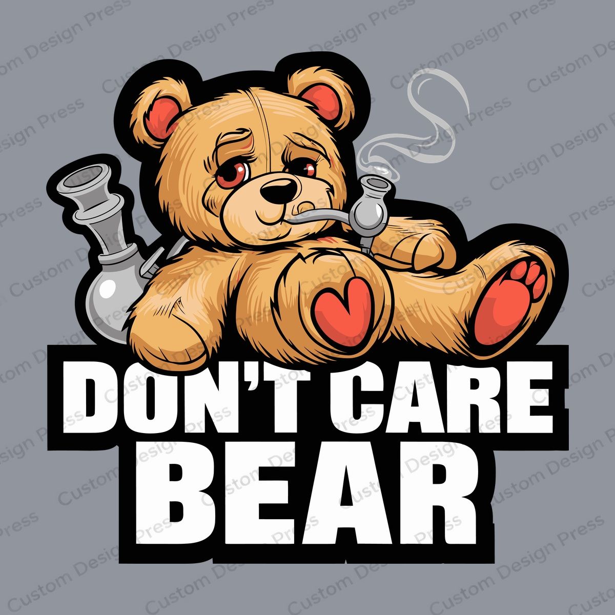 Don't Care Bear Cannabis PNG – Digital Download