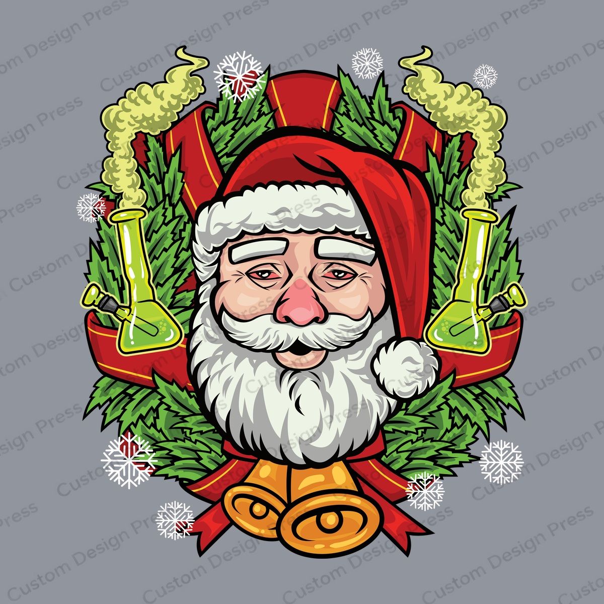 Santa Cannabis Christmas PNG – Digital Download