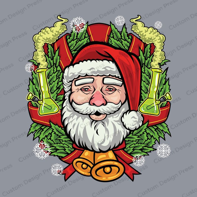 Santa Cannabis Christmas PNG – Digital Download
