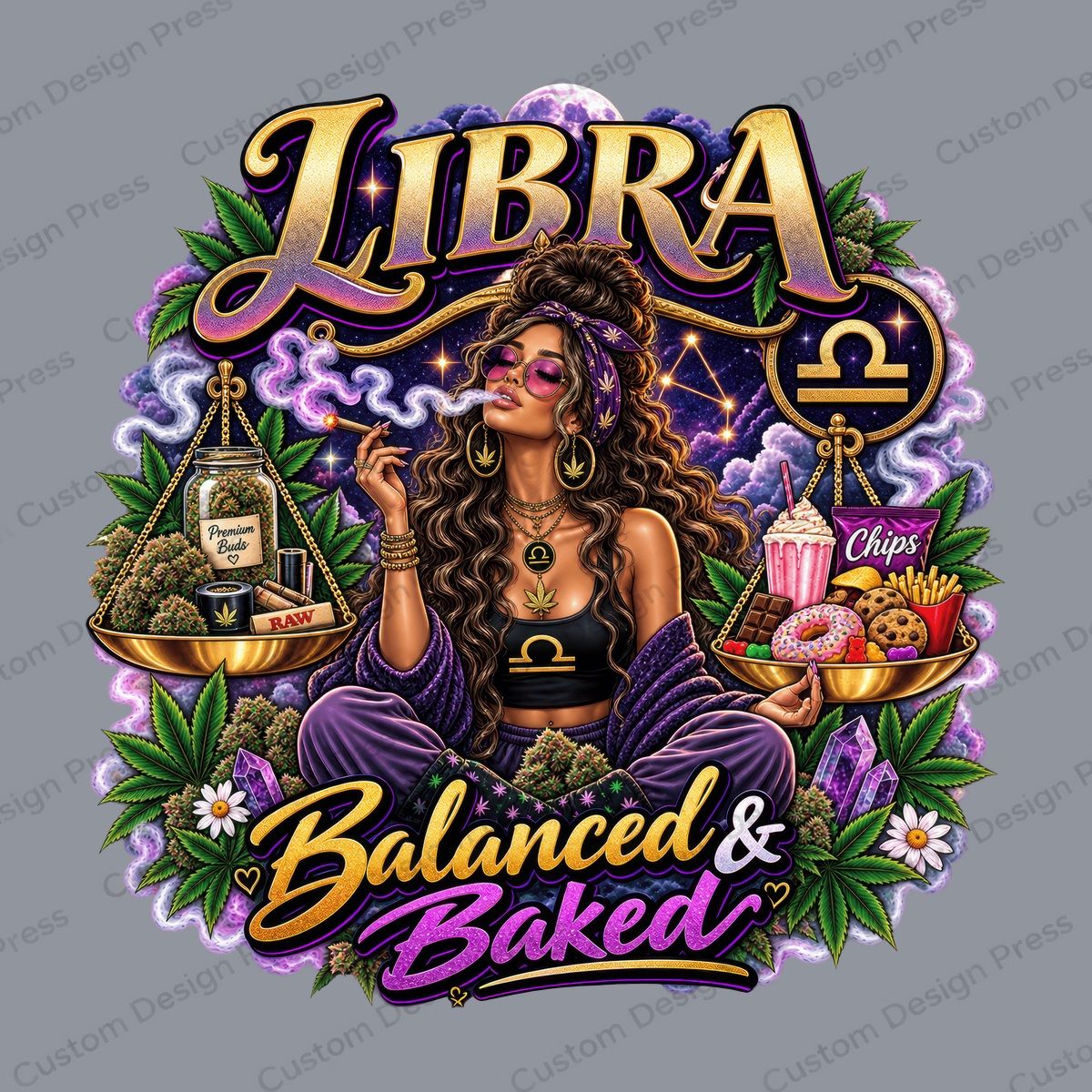 Libra Balanced and Baked PNG – Digital Download