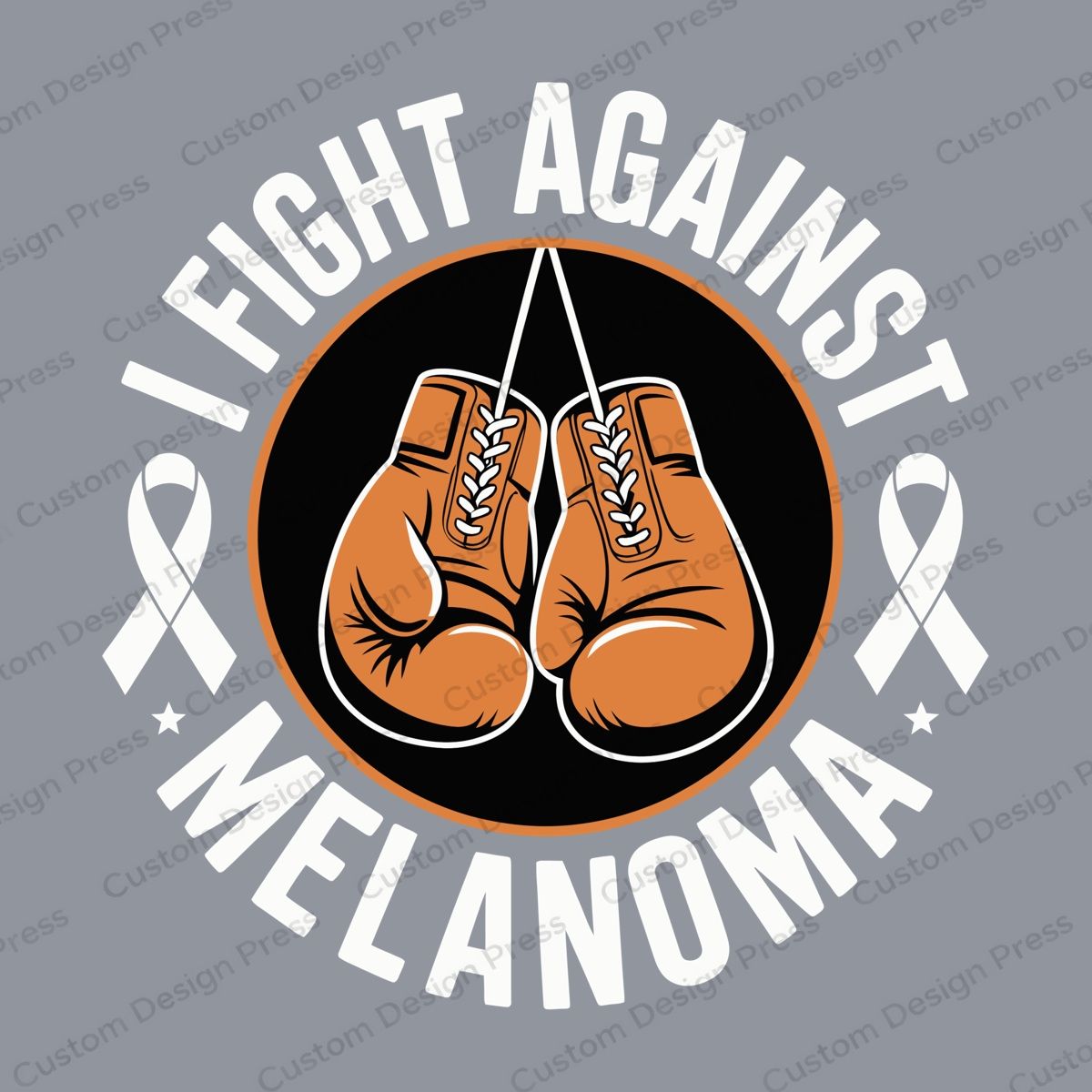 I Fight Against Melanoma Boxing Gloves PNG – Digital Download