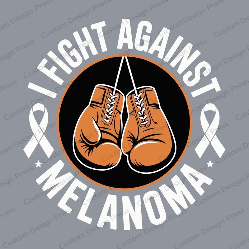 I Fight Against Melanoma Boxing Gloves PNG – Digital Download