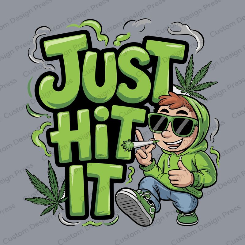 Just Hit It Cartoon Boy PNG – Digital Download