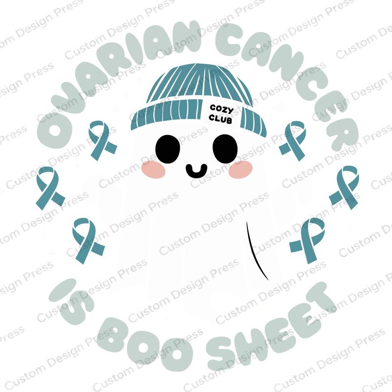 Ovarian Cancer Is Boo Sheet Ghost PNG – Digital Download