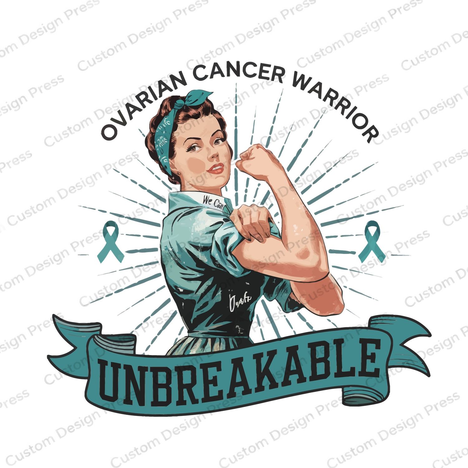 Unbreakable Ovarian Cancer Warrior PNG – Digital Download