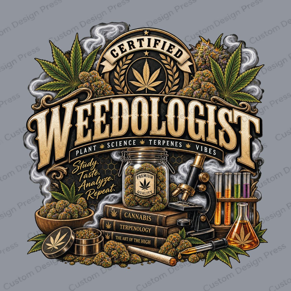 Certified Weedologist Cannabis PNG – Digital Download
