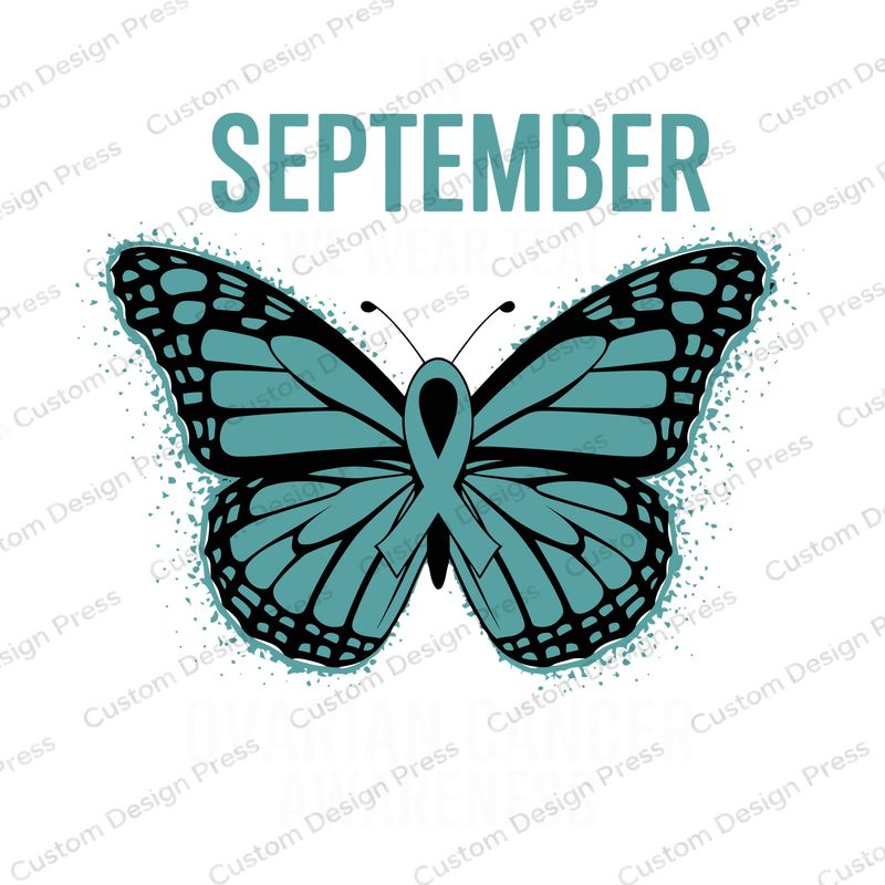 September Teal Butterfly Awareness PNG – Digital Download