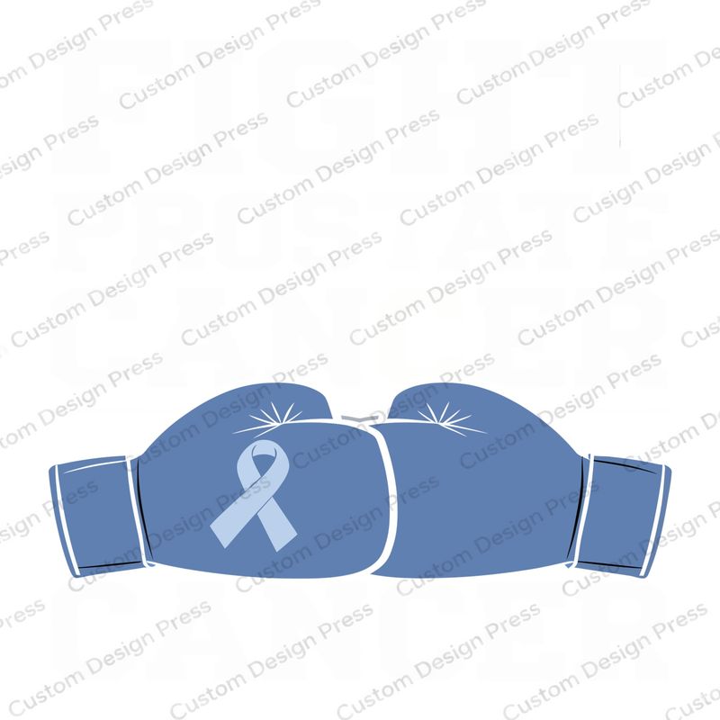 Fight Prostate Cancer Blue Boxing Gloves PNG – Digital Download