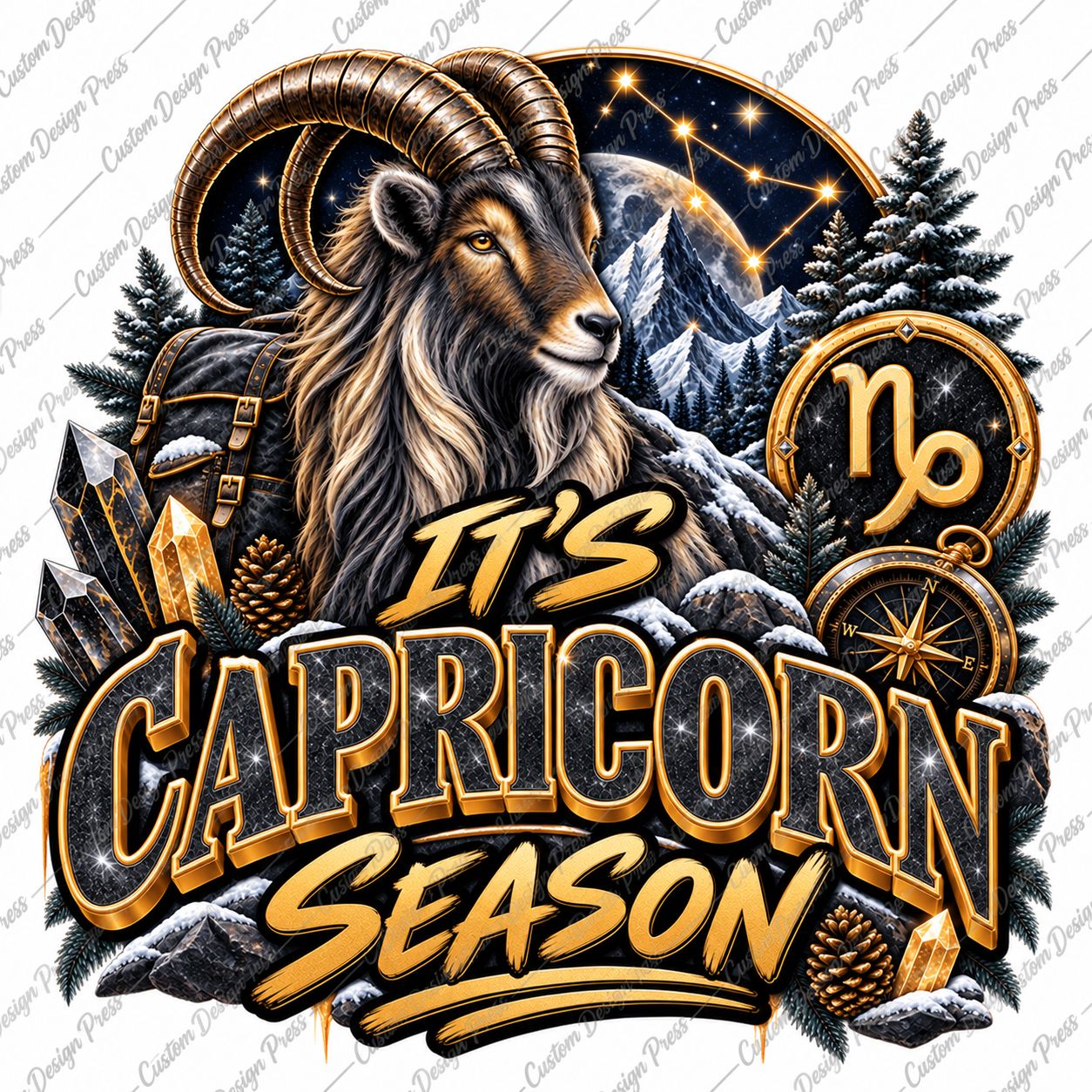 It’s Capricorn Season Zodiac PNG – Digital Download