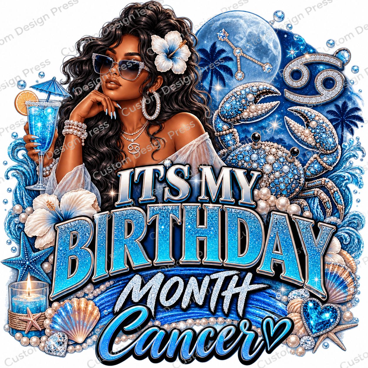 It’s My Birthday Month Cancer PNG – Digital Download