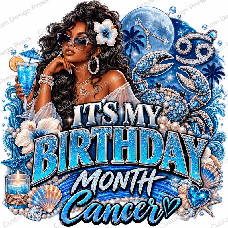 It’s My Birthday Month Cancer PNG – Digital Download