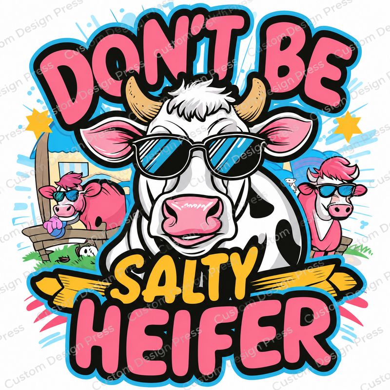 Don’t Be Salty Heifer Cow PNG – Digital Download