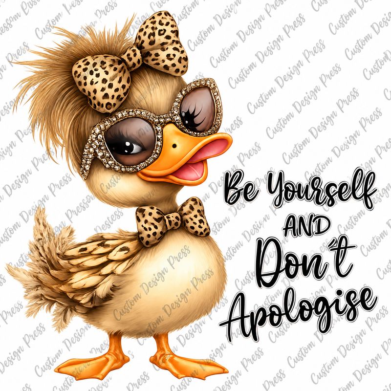 Be Yourself and Don’t Apologise Duck PNG – Digital Download