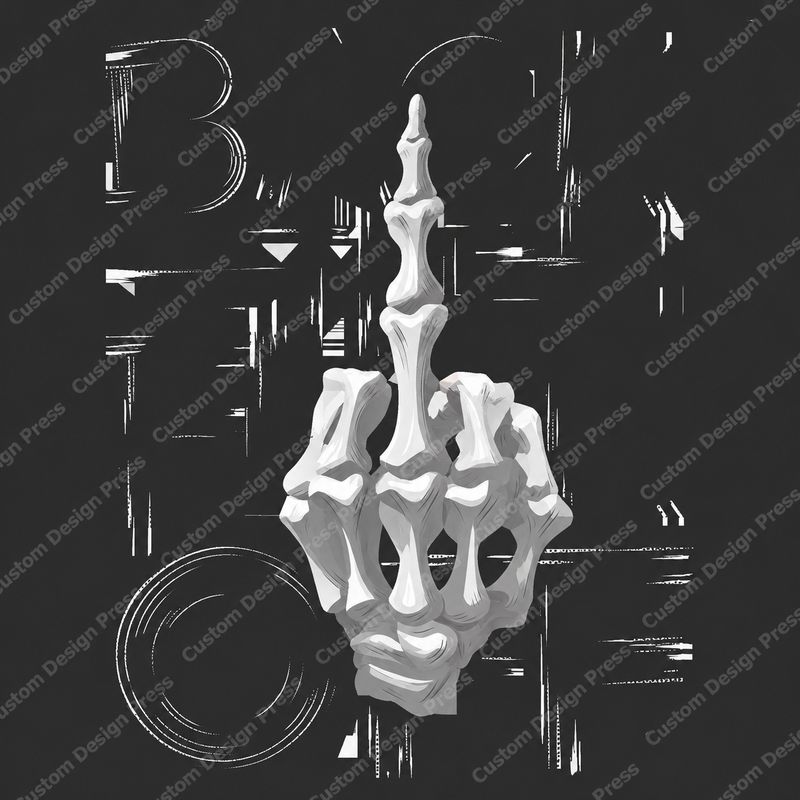 Back the Fuck Off Skeleton Hand PNG – Digital Download
