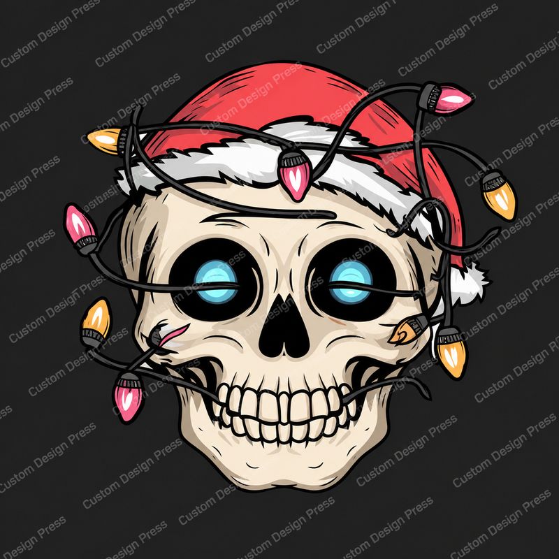 Scary Christmas Skull PNG – Digital Download