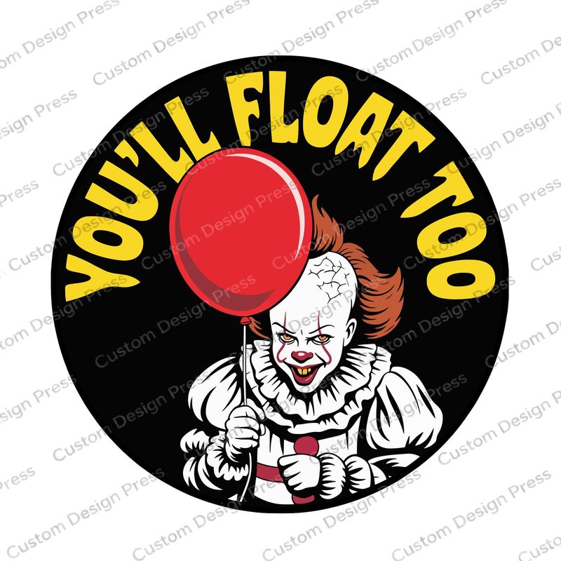 You’ll Float Too Pennywise Halloween Wreath Center Round