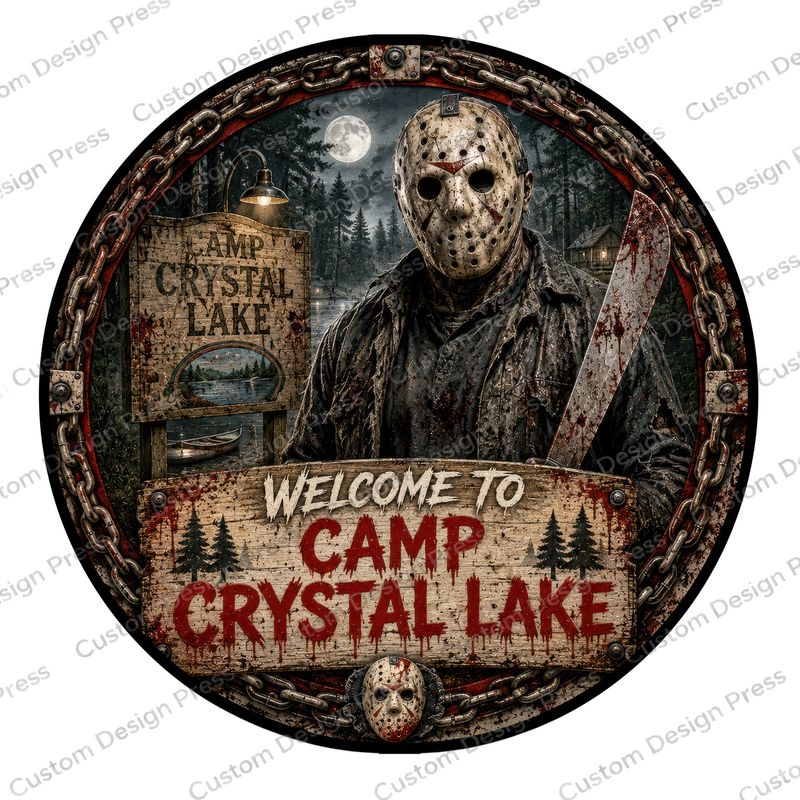 Welcome to Camp Crystal Lake Wreath Center Round