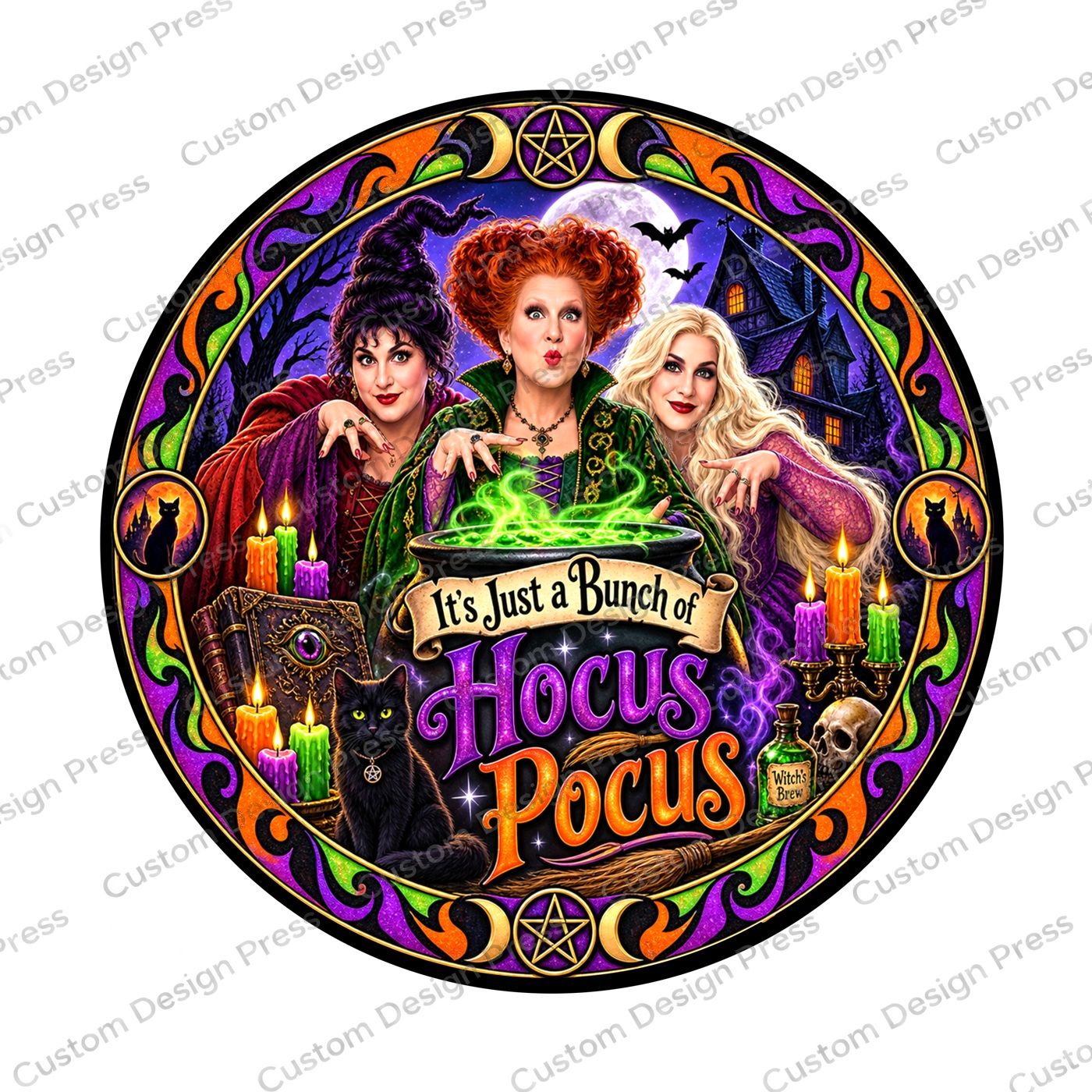 It’s Just a Bunch of Hocus Pocus Wreath Center Round