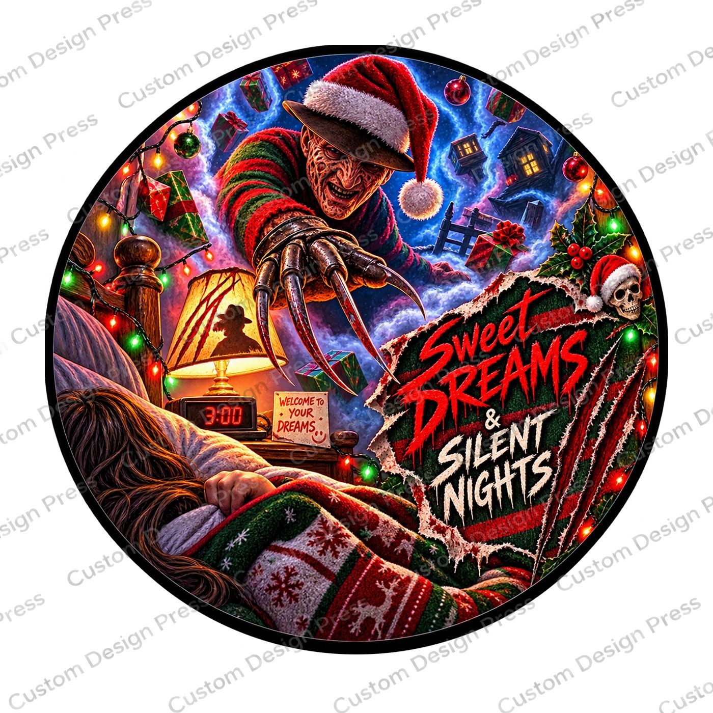 Sweet Dreams and Silent Nights Freddy Portrait Wreath Center Round