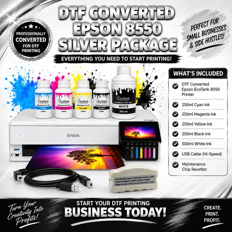 Epson 8550 Silver DTF Printer Bundle