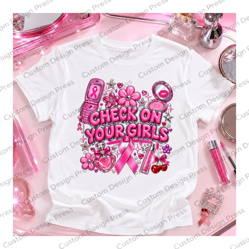 Check on Your Girls Breast Cancer Awareness T-Shirt
