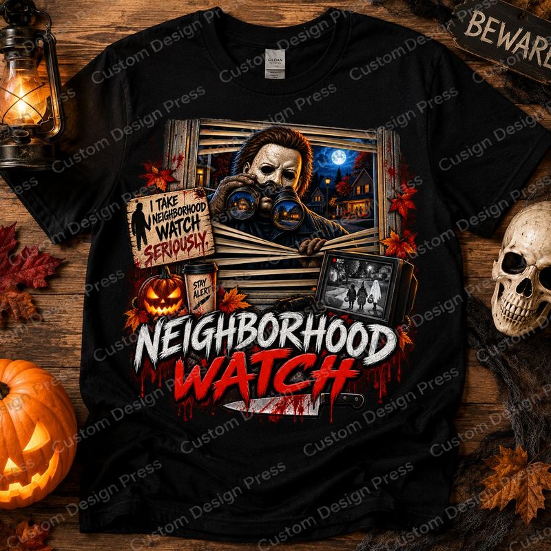 Michael Myers Neighborhood Watch Halloween T-Shirt