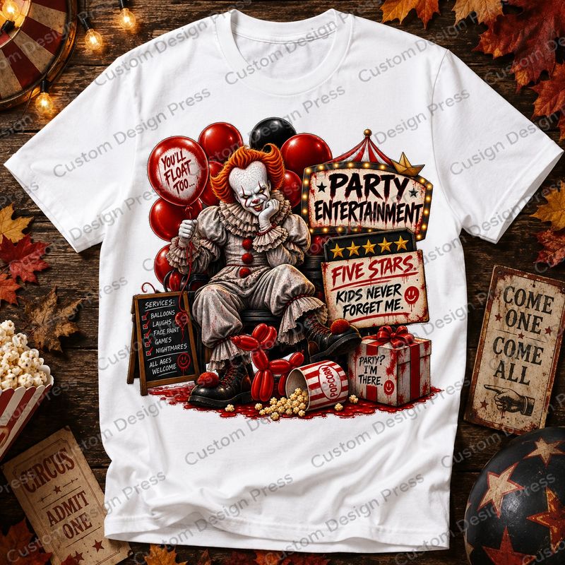 Pennywise Party Entertainment Halloween T-Shirt