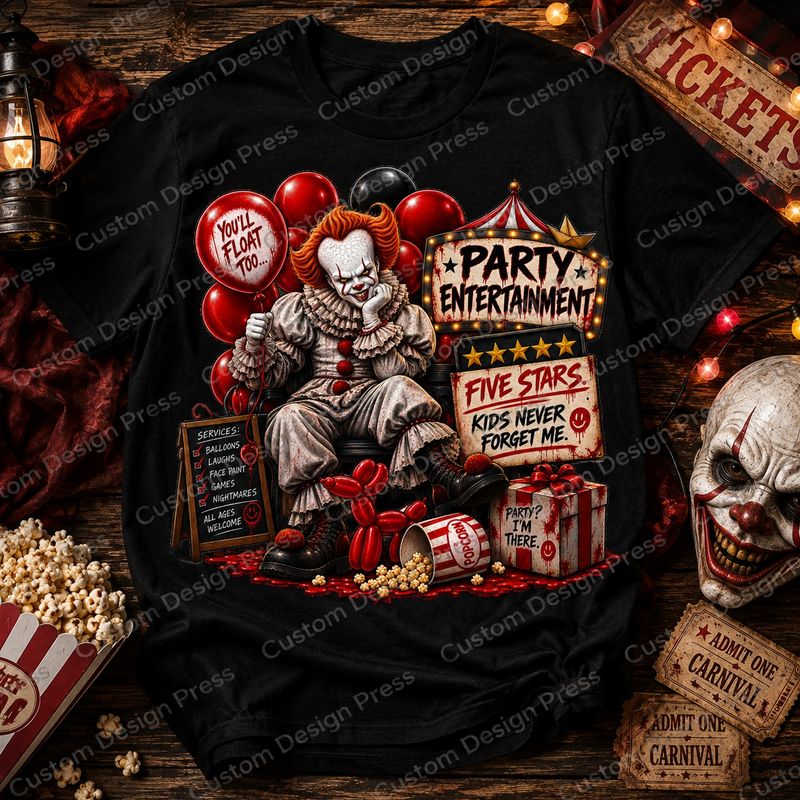 Pennywise Party Entertainment Halloween T-Shirt