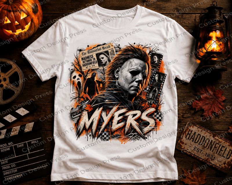 Michael Myers Horror Collage Halloween T-Shirt