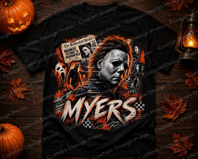 Michael Myers Horror Collage Halloween T-Shirt