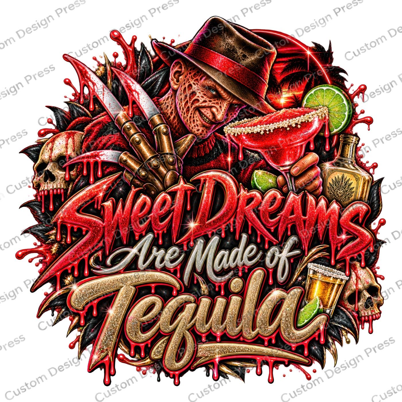Sweet Dreams Are Made of Tequila Halloween PNG Digital Download