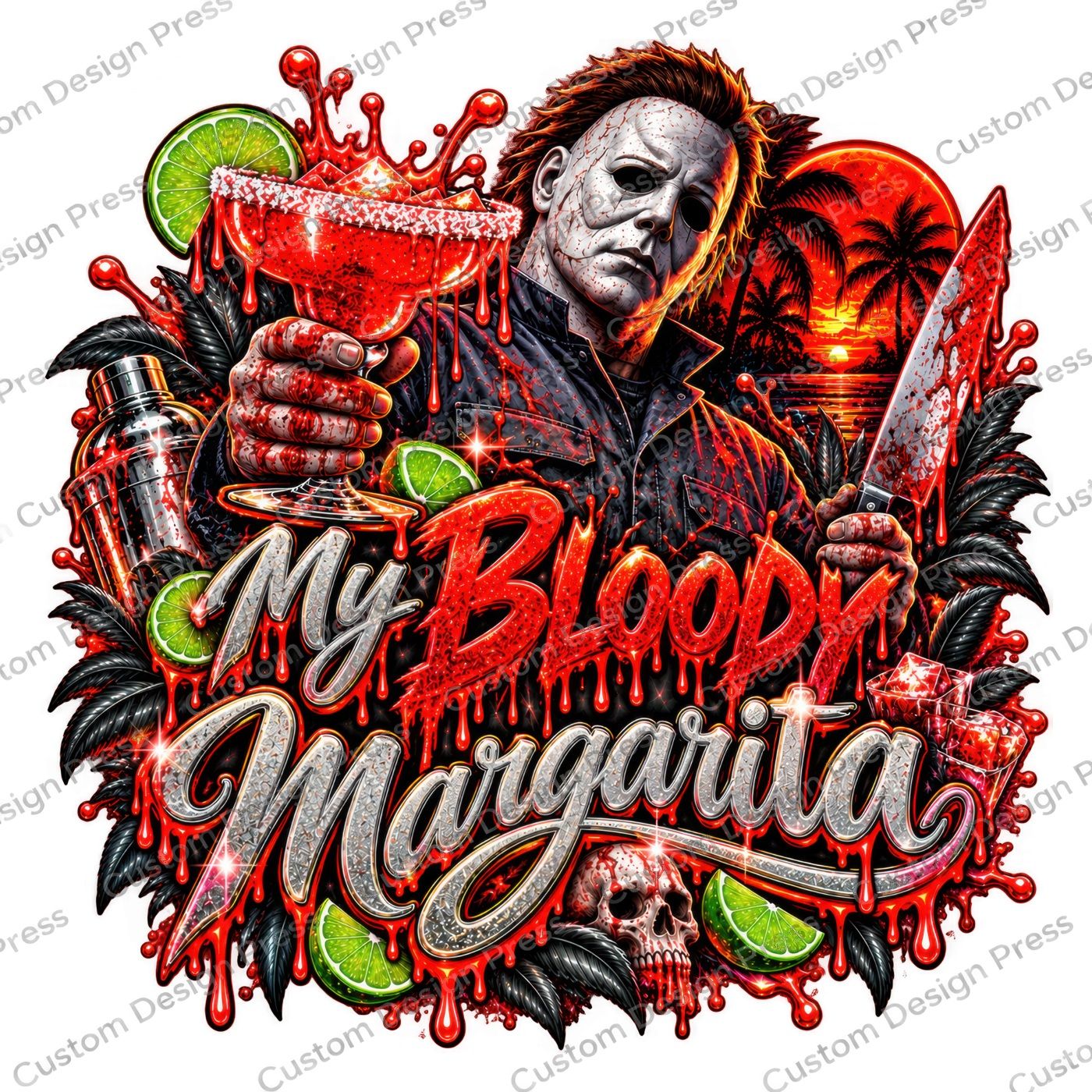 My Bloody Margarita Halloween PNG Digital Download