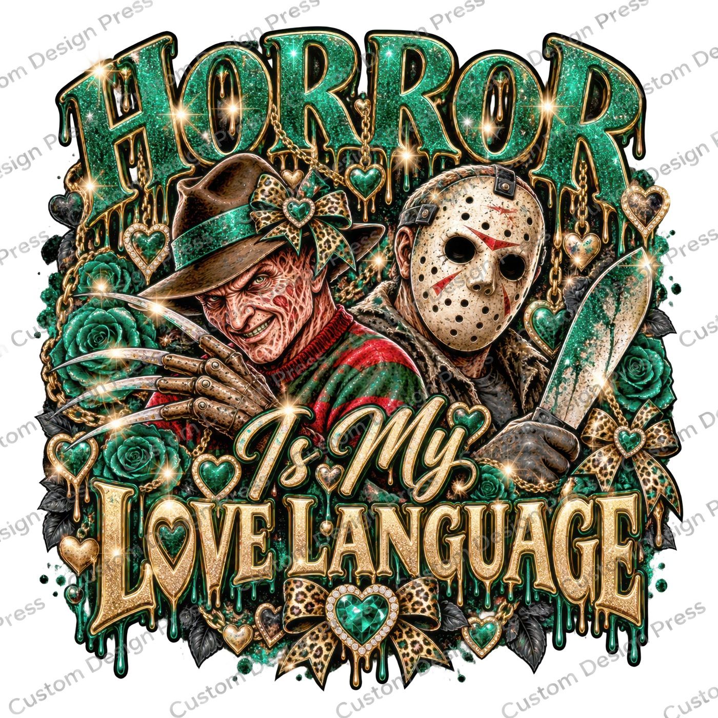 Horror Is My Love Language Halloween PNG Digital Download