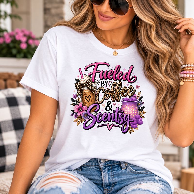 Fueled by Coffee and Scentsy Purple T-Shirt