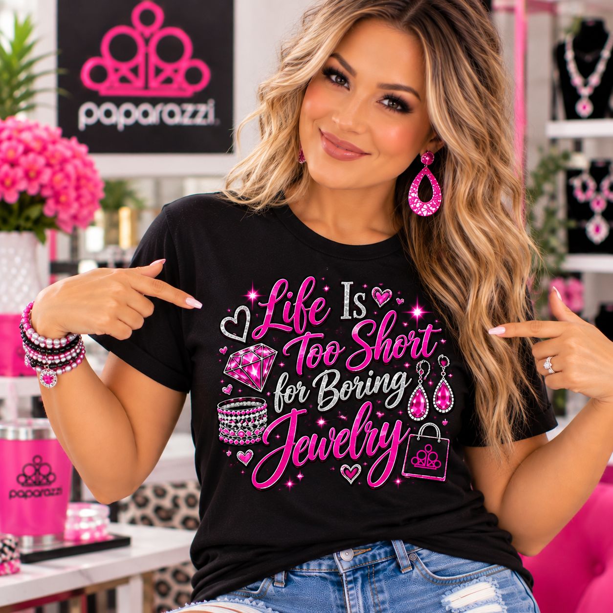 Life Is Too Short for Boring Jewelry Paparazzi T-Shirt
