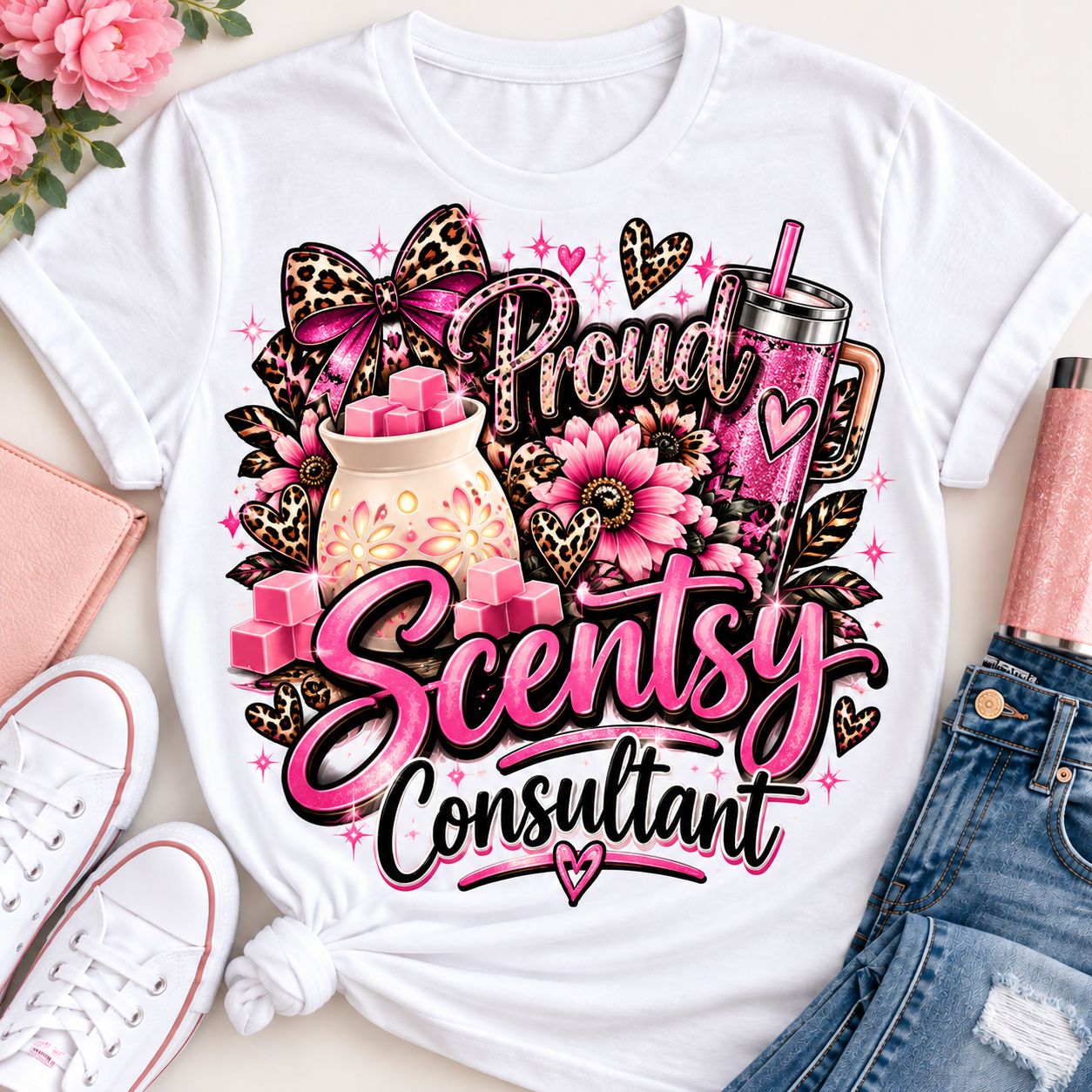 Proud Scentsy Consultant Bow T-Shirt