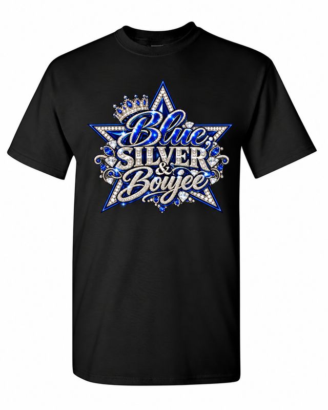 Dallas Cowboys Blue Silver &amp; Boujee Football T-Shirt