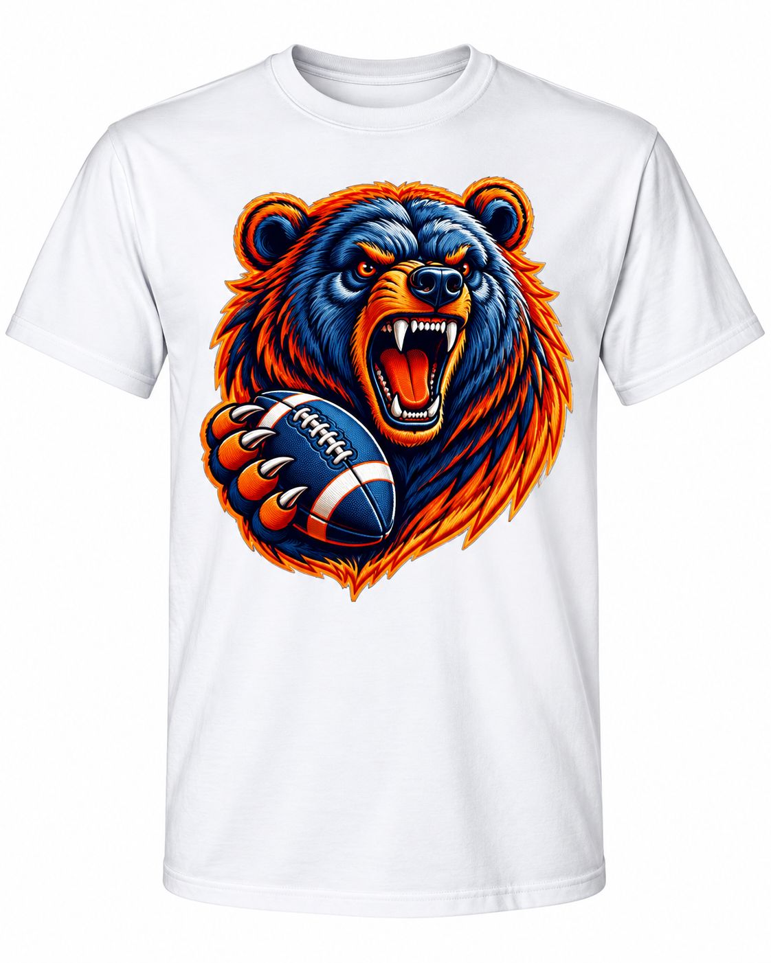 Chicago Bears Roaring Bear Football T-Shirt