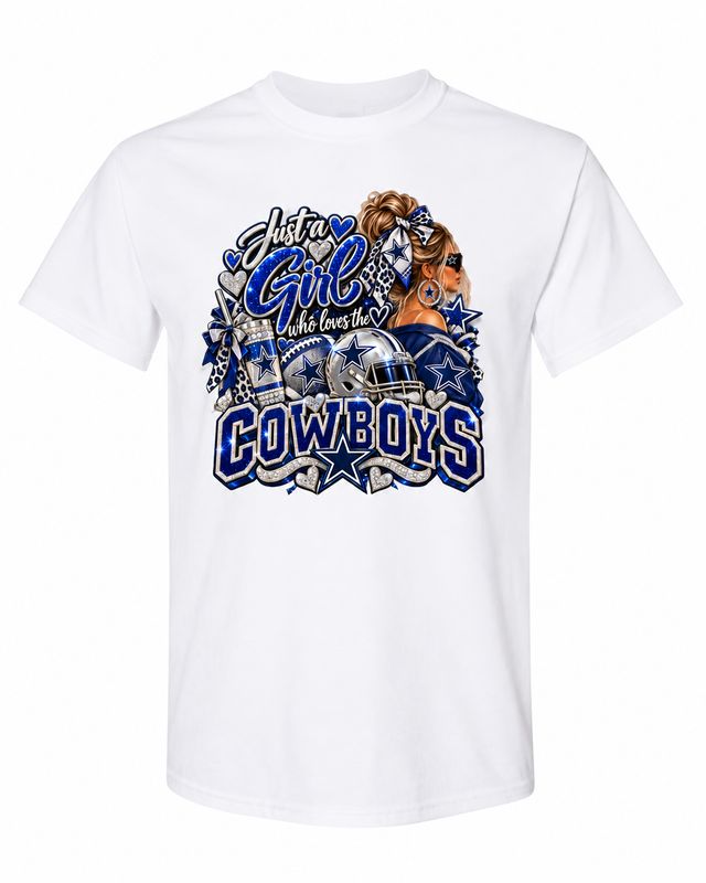 Dallas Cowboys Just a Girl Football T-Shirt