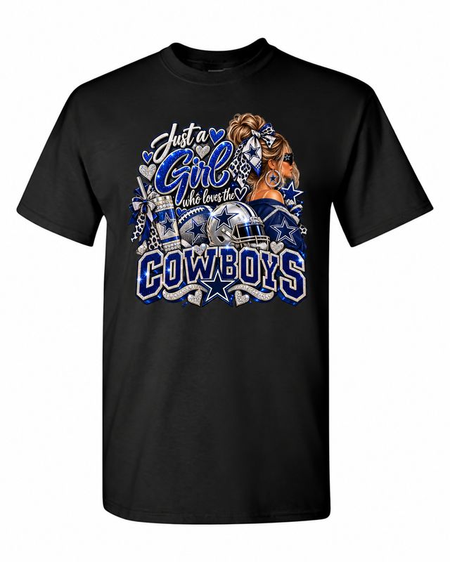 Dallas Cowboys Just a Girl Football T-Shirt