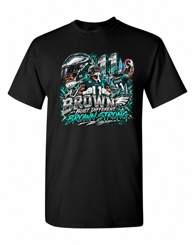 Philadelphia Eagles AJ Brown Football T-Shirt