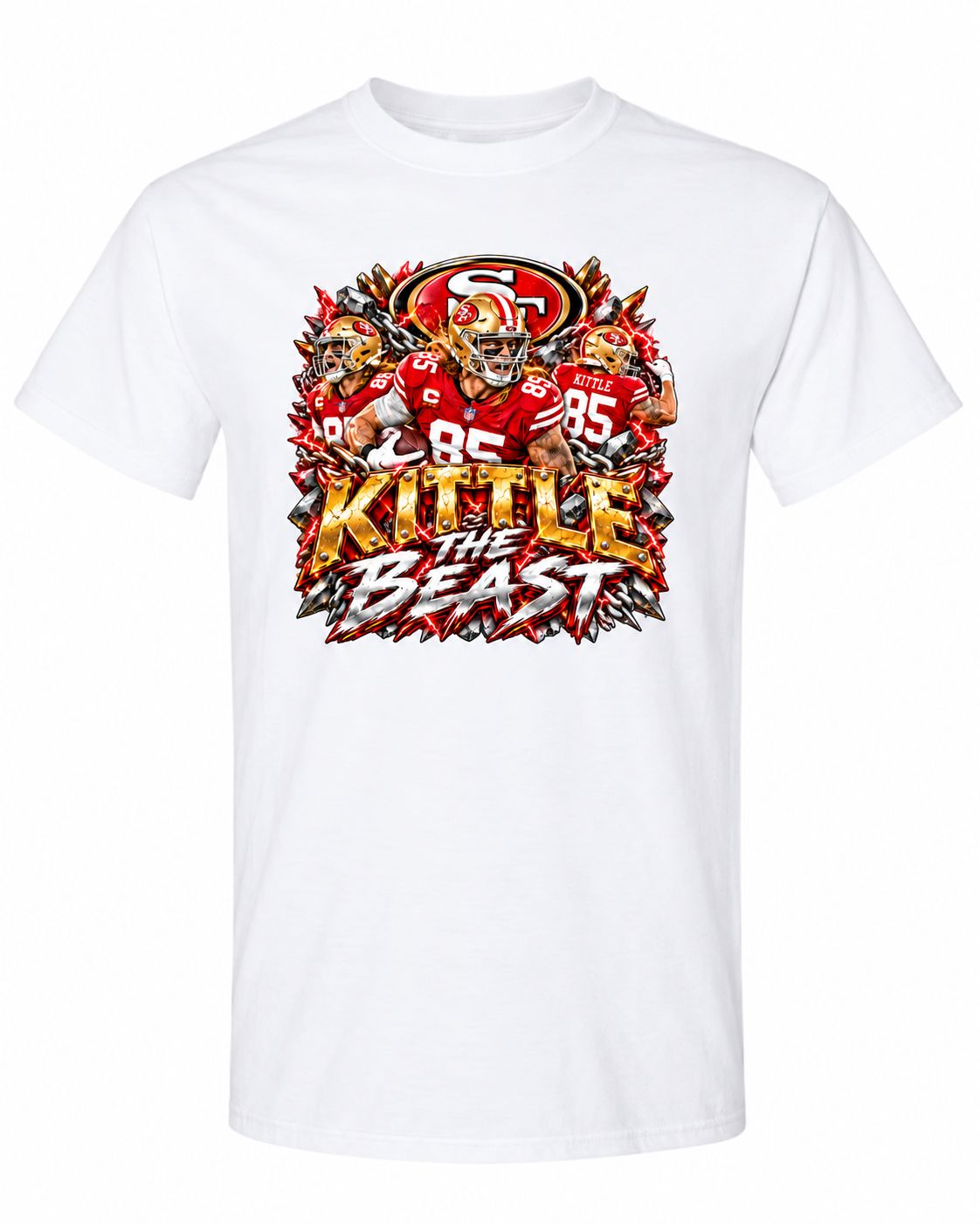 San Francisco 49ers Kittle the Beast Football T-Shirt