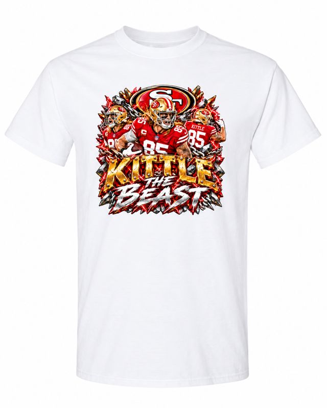 San Francisco 49ers Kittle the Beast Football T-Shirt