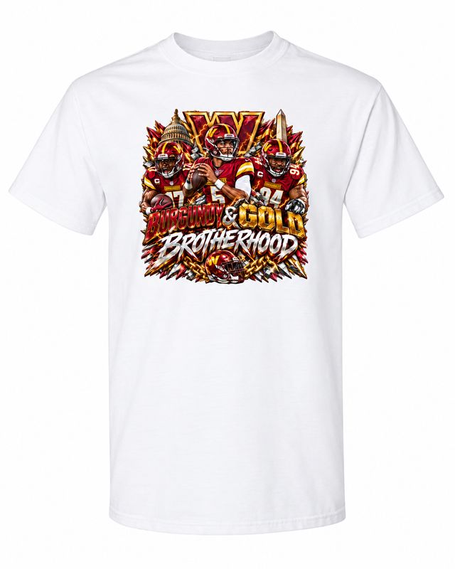 Washington Commanders Burgundy &amp; Gold Brotherhood Football T-Shirt